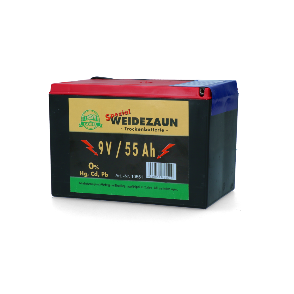 Batterij EG super 9V / 55Ah (H11,5 x L16,5 x B11,2 cm)