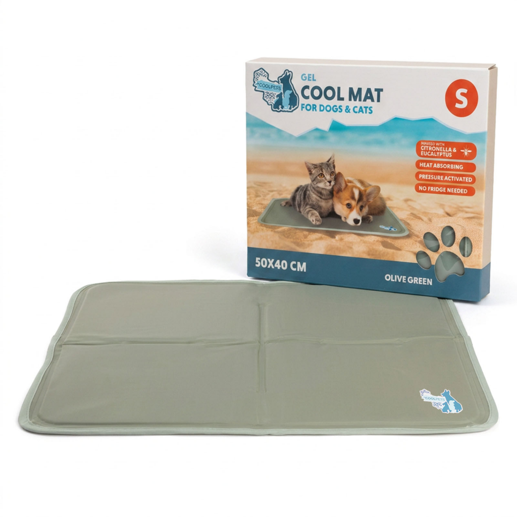 Coolpets Gel Cooling Mat Olijfgroen
