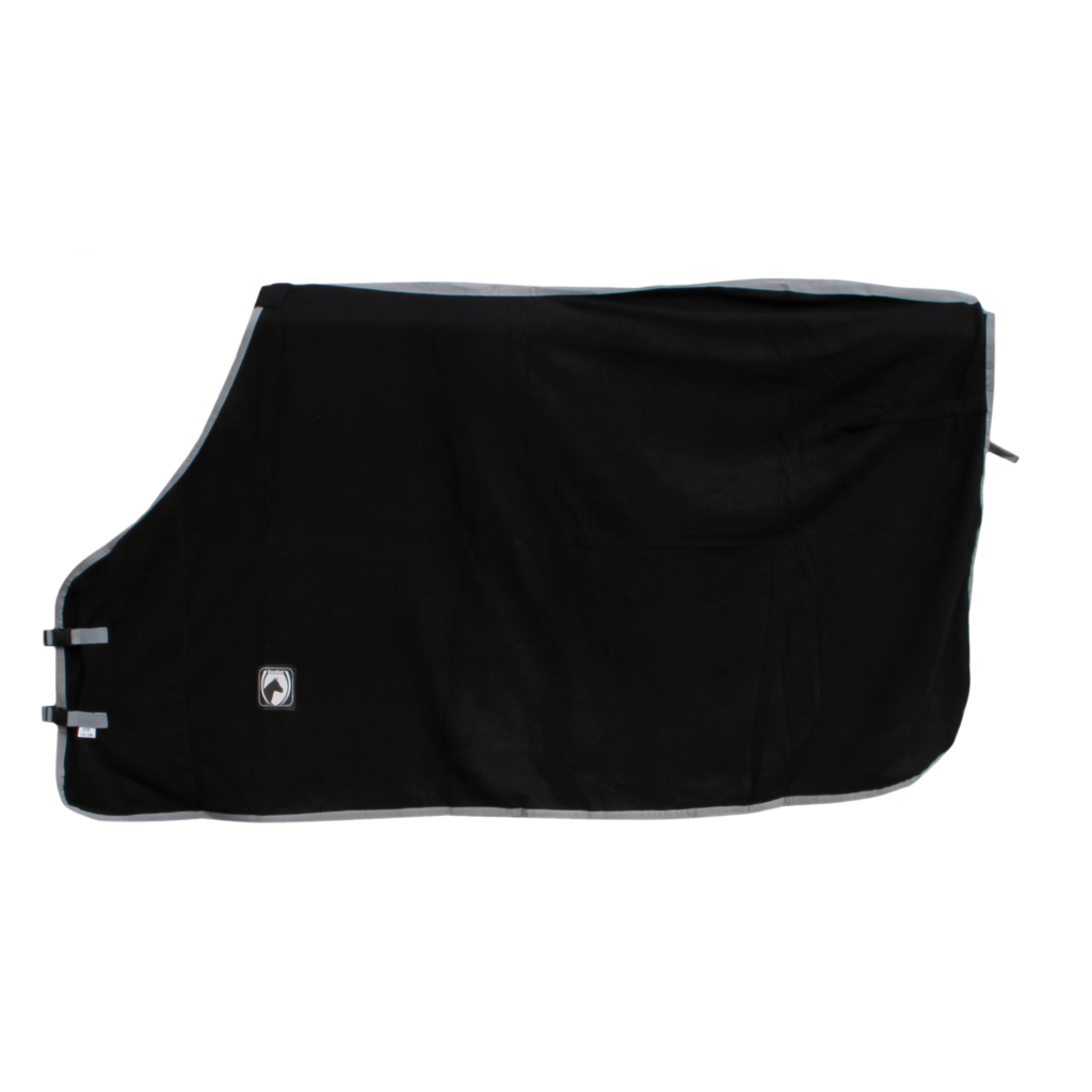 Zweet/Fleece deken zw/gri 135/185cm