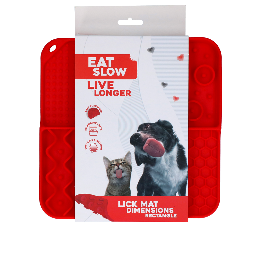 Eat Slow Live Longer Lick Mat Dimensions Rectangle