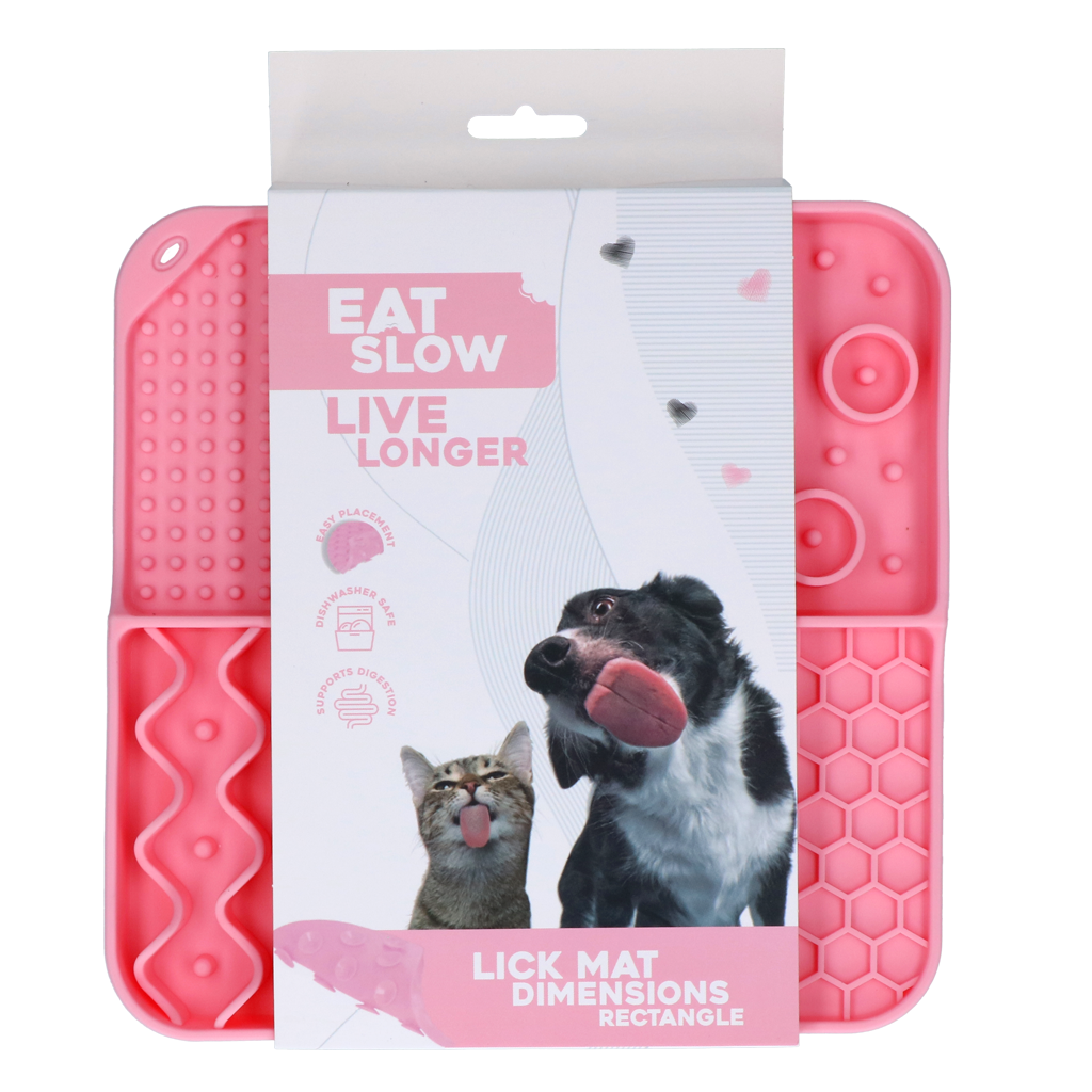 Eat Slow Live Longer Lick Mat Dimensions Rectangle