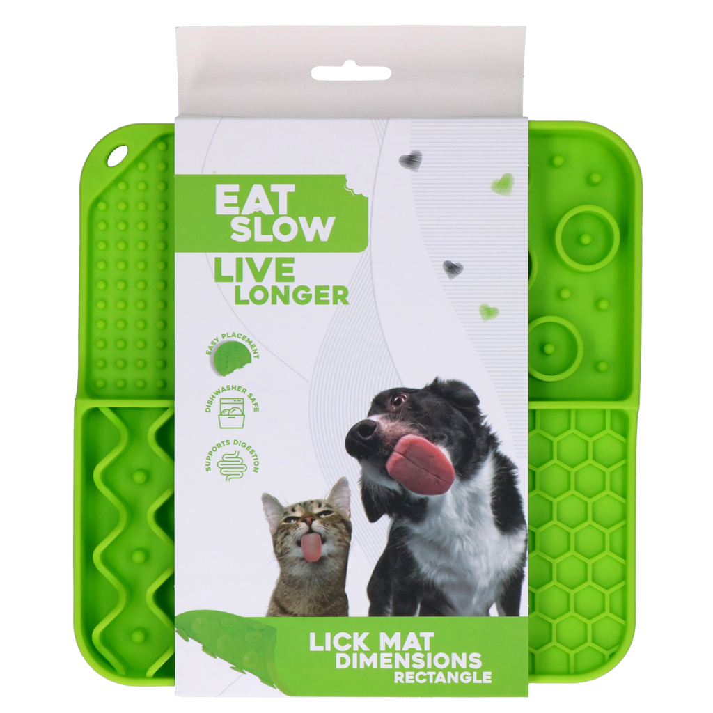 Eat Slow Live Longer Lick Mat Dimensions Rectangle