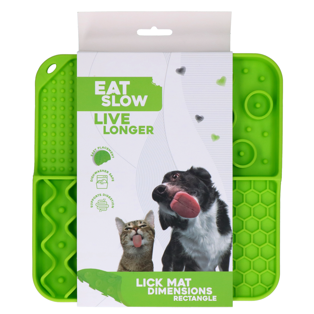 Eat Slow Live Longer Lick Mat Dimensions Rectangle