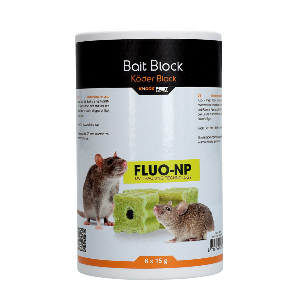 Knock Pest Lokmiddel Blok voor muis&rat Fluo-NP