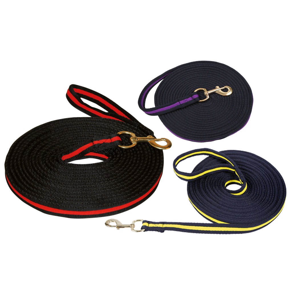 Longeerlijn zwart soft 8 meter