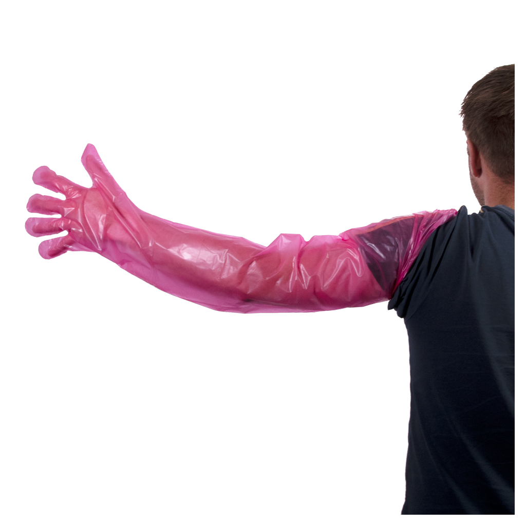 Wegwerphandschoenen Vet Roze