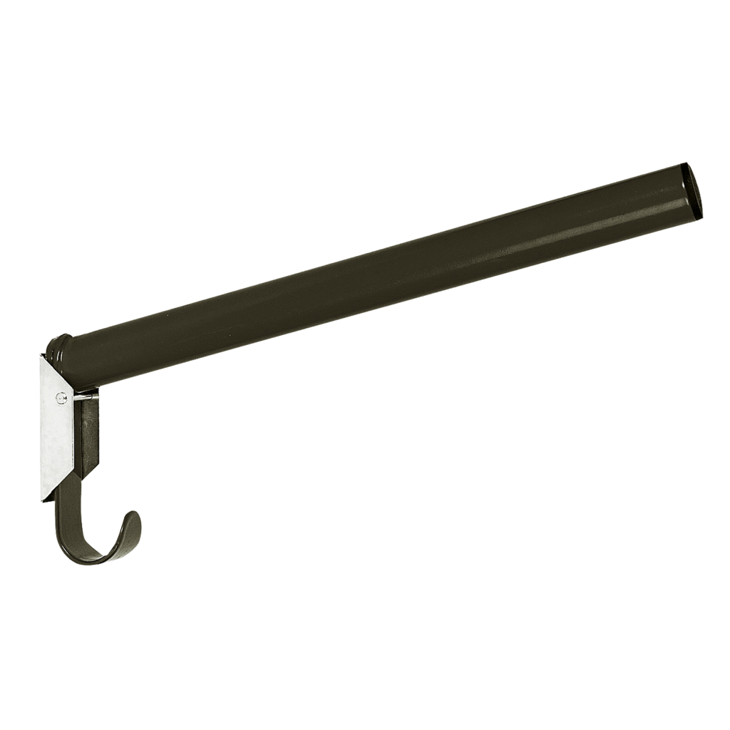 Zadelhouder 44cm rond metaal zwart