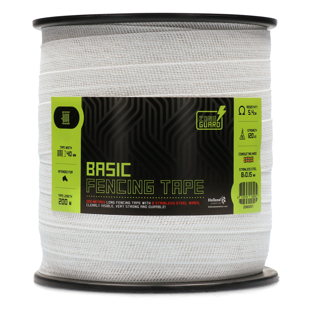 ZoneGuard 40 mm Basic afrasteringslint wit 200 m