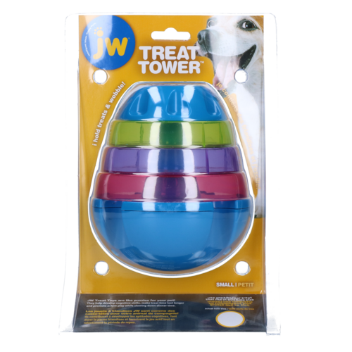 JW Pet Treat Tower Dispensing Dog Toy, Small